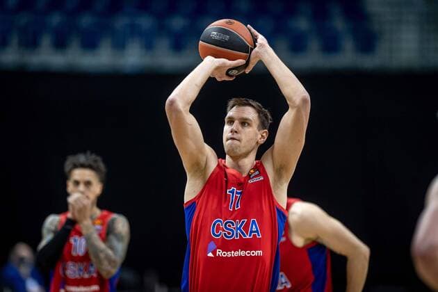 Basketball Berlin 27.01.2021 Saison 2020 2021 Euroleague Regular Season Alba Berlin vs ZSKA Moskau Johannes Voigtmann (Moskau, No.17)