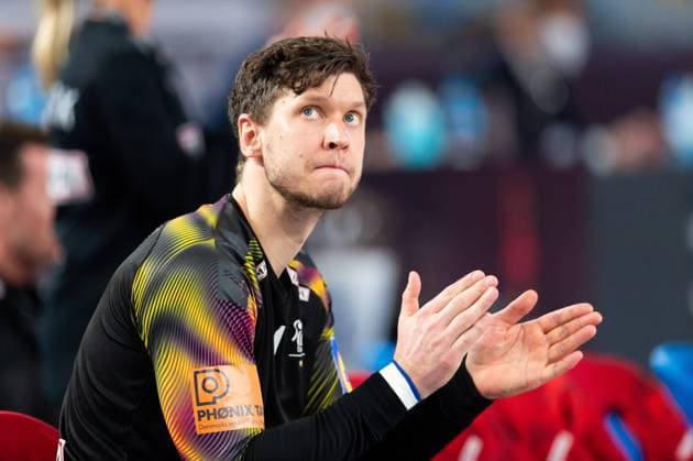 Handball, WM, Spanien - Dänemark 210129 Goalkeeper Niklas Landin Jacobsen of Denmark on the bench during the 2021 IHF World Handball Championship semifinal match between Spain and Denmark on January 29, 2021 in Cairo. Photo: Mathias Bergeld BILDBYRAN COP 200 MB0116 handball handboll handball bbeng vm handball-vm handbolls-vm ihf handball World Championship, WM, Weltmeisterschaft world handball championship 2021 world championship 2021 spain spanien denmark danmark semifinal semifinals semi-final semi-finals Copyright: MATHIASxBERGELD BB210129MB160