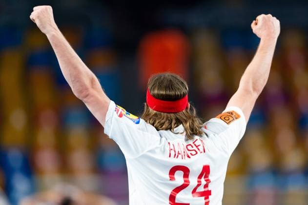 Handball, WM, Spanien - Dänemark 210129 Mikkel Hansen of Denmark celebrates during the 2021 IHF World Handball Championship semifinal match between Spain and Denmark on January 29, 2021 in Cairo. Photo: Mathias Bergeld BILDBYRAN COP 200 MB0116 handball handboll handball bbeng vm handball-vm handbolls-vm ihf handball World Championship, WM, Weltmeisterschaft world handball championship 2021 world championship 2021 spain spanien denmark danmark semifinal semifinals semi-final semi-finals jubel Copyright: MATHIASxBERGELD BB210129MB180