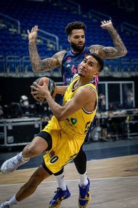 Basketball Berlin 29.01.2021 Saison 2020 2021 Euroleague Regualar Season Alba Berlin vs Real Madrid Maodo Lo (Alba Berlin, No.00) Jeffery Taylor (Real Madrid, No.44)