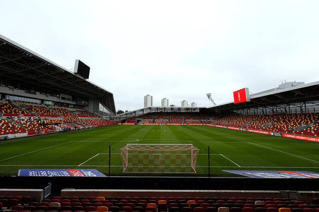 30th January 2021; Brentford Community Stadium, London, England; English Football League Championship Football, Brentford FC versus Wycombe Wanderers; General view of Brentford Community Stadium empty due to the pandemic  ActionPlus12263410 JohnxPatrickxFletcher