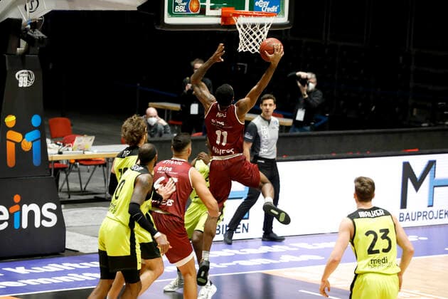 30.01.2021, easyCredit Basketball Bundesliga, BBL, Saison 2020 2021, Herren, Chemnitz Niners - Medi Bayreuth Isiaha Mike, Niners Chemnitz Chemnitz Messe Chemnitz Sachsen Germany