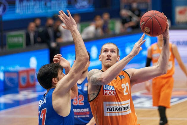 Syntainics MBC - Ratiopharm Ulm, Basketball, Bundesliga, Maenner, 15. Spieltag, 30.01.2021, v.l.: <mbc ulm Syntainics MBC - ratiopharm ulm, Basketball, Bundesliga, Maenner, 15. Spieltag, 30.01.2021, Weissenfels