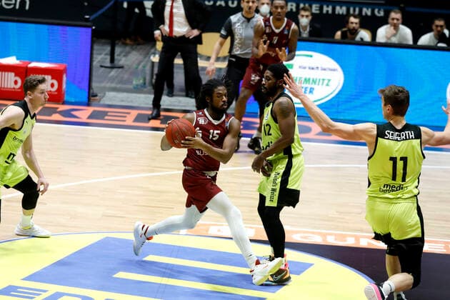 30.01.2021, easyCredit Basketball Bundesliga, BBL, Saison 2020 2021, Herren, Chemnitz Niners - Medi Bayreuth Marcus Thornton, Niners Chemnitz Chemnitz Messe Chemnitz Sachsen Germany