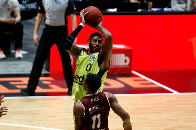 30.01.2021, easyCredit Basketball Bundesliga, BBL, Saison 2020 2021, Herren, Chemnitz Niners - Medi Bayreuth Dererk Pardon, Medi Bayreuth Chemnitz Messe Chemnitz Sachsen Germany