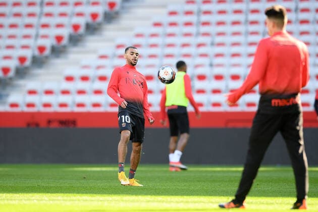 ECHAUFFEMENT - 10 ALEXIS CLAUDE MAURICE (NICE) FOOTBALL : Nice vs Saint Etienne - Ligue 1 Uber Eats - 31 01 2021 FEP Panoramic 