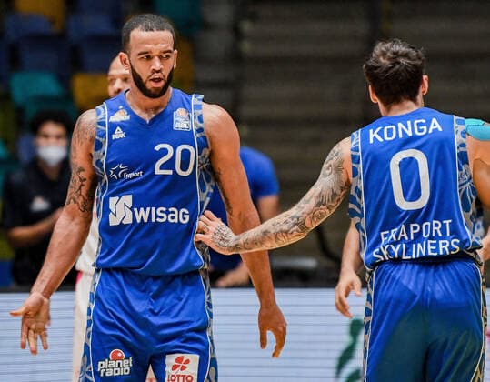 31.01.2021, xpsx, Basketball easyCredit BBL, Fraport Skyliners - Telekom Baskets Bonn v.l. Rasheed Moore (Fraport Sykliners) emspor Frankfurt am Main