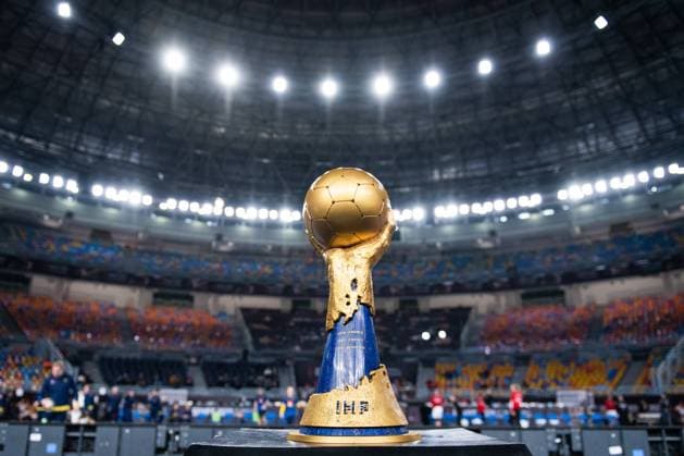 Handball, WM, Finale, Dänemark - Schweden 210131 The trophy ahead of the 2021 IHF World Handball Championship final between Denmark and Sweden on January 31, 2021 in Cairo. Photo: Mathias Bergeld BILDBYRAN COP 200 MB0121 bbeng handball handboll handball vm handball-vm handbolls-vm ihf handball World Championship, WM, Weltmeisterschaft world handball championship 2021 world championship 2021 final gold medal match sverige sweden denmark danmark pokal vm-pokal genre Copyright: MATHIASxBERGELD BB210131MB053