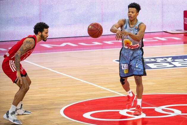 Trae Bell-Haynes 2 (Crailsheim Merlins), FC Bayern Basketball vs. Crailsheim Merlins, BBL, 31.01.2021 Muenchen Bayern Deutschland