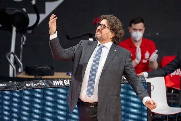 Head Coach Andrea Trinchieri (FC Bayern), FC Bayern Basketball vs. Crailsheim Merlins, BBL, 31.01.2021 Muenchen Bayern Deutschland