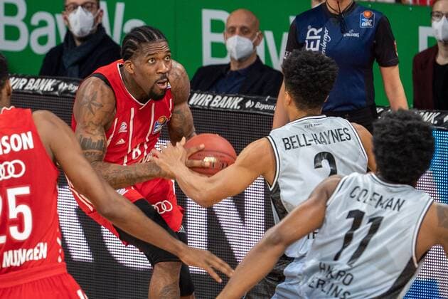 Jalen Reynolds 8 (FC Bayern), FC Bayern Basketball vs. Crailsheim Merlins, BBL, 31.01.2021 Muenchen Bayern Deutschland