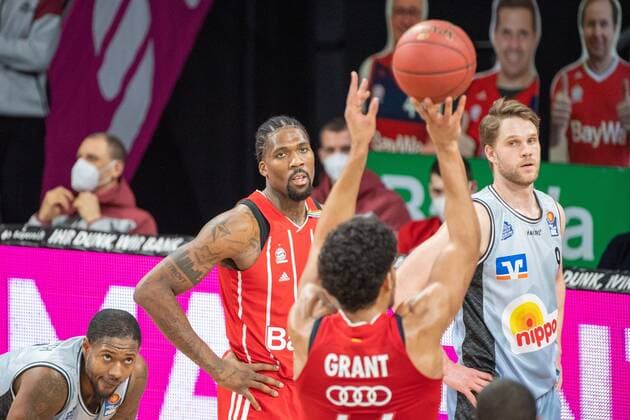 Jalen Reynolds 8 (FC Bayern), FC Bayern Basketball vs. Crailsheim Merlins, BBL, 31.01.2021 Muenchen Bayern Deutschland