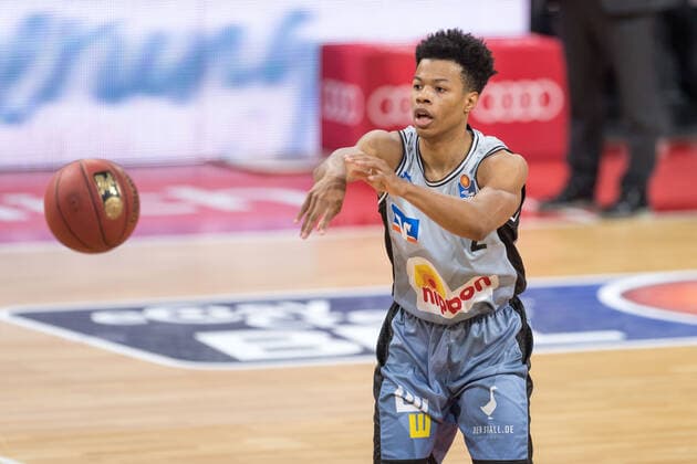 Basketball, BBL, 20210131, FC Bayern München - Merlins Crailsheim Im Bild Trae BELL-HAYNES (Merlins Crailsheim, 2). München Audi Dome Bayern Deutschland Copyright: Passion2Press MarkusxFischerx