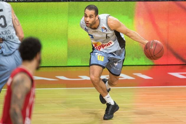 Basketball, BBL, 20210131, FC Bayern München - Merlins Crailsheim Im Bild Elias LASISI (Merlins Crailsheim, 6). München Audi Dome Bayern Deutschland Copyright: Passion2Press MarkusxFischerx