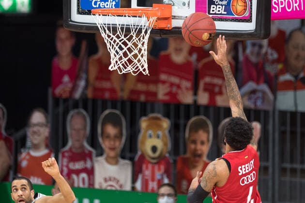 Basketball, BBL, 20210131, FC Bayern München - Merlins Crailsheim Im Bild Dennis Jerome SEELEY (FC Bayern München, 4) Korb. München Audi Dome Bayern Deutschland Copyright: Passion2Press MarkusxFischerx