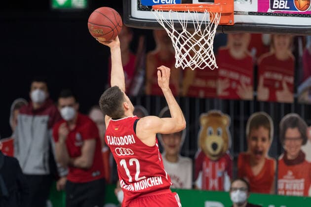 Basketball, BBL, 20210131, FC Bayern München - Merlins Crailsheim Im Bild Diego FLACCADORI (FC Bayern München, 12) Korb. München Audi Dome Bayern Deutschland Copyright: Passion2Press MarkusxFischerx
