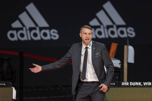 Basketball, BBL, 20210131, FC Bayern München - Merlins Crailsheim Im Bild Head Coach der Merlins Crailsheim Tuomas IISALO. München Audi Dome Bayern Deutschland Copyright: Passion2Press MarkusxFischerx