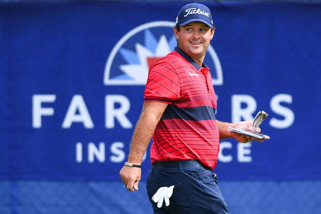 LA JOLLA, CA - JANUARY 31: Patrick Reed is all smiles during the final round of the Farmers Insurance Open golf tournament at Torrey Pines Municipal Golf Course on January 31, 2021. The tournament was played without fans due to the COVID-19 pandemic. (Photo by Brian Rothmuller Icon Sportswire) GOLF: JAN 31 PGA, Golf Herren - Farmers Insurance Open Icon21013068