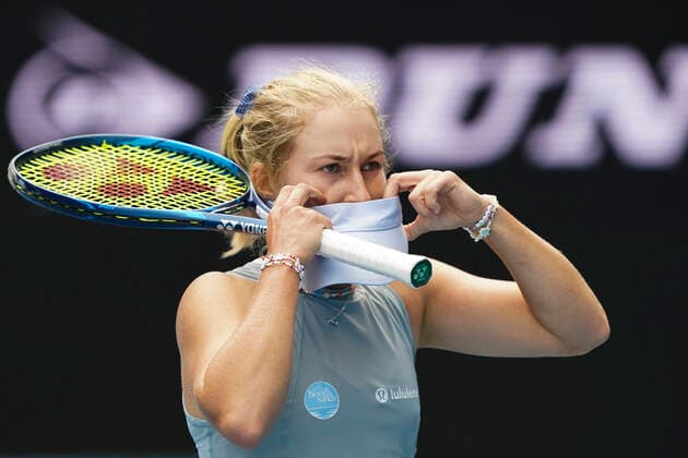 TENNIS WTA, Tennis Damen YARRA VALLEY CLASSIC, Daria Gavrilova of Australia reacts during the Round 2 Yarra Valley Classic - WTA 500 match against Serena Williams of the United States of America at Melbourne Park in Melbourne, Monday, February 1, 2021. ( NO ARCHIVING, EDITORIAL USE ONLY, NO USE IN BOOKS WITHOUT CONSENT MELBOURNE VIC AUSTRALIA  Copyright: xDAVExHUNTx 20210201001517511721