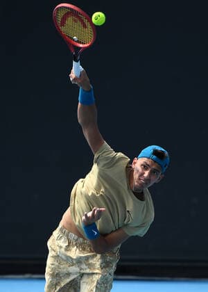 TENNIS MURRAY RIVER OPEN, Alexei Popyrin of Australia is seen during his match during the Round 1 Murray River Open - ATP, Tennis Herren 250 match against Borna Gojo of Croatia at Melbourne Park in Melbourne, Saturday, August 22, 2020. ( NO ARCHIVING, EDITORIAL USE ONLY, NO USE IN BOOKS WITHOUT CONSENT MELBOURNE VIC AUSTRALIA  Copyright: xDAVExHUNTx 20210202001517720522