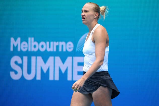 Kaia Kanepi, EST, during 2021 Melbourne Summer Series (AO pre-tournaments) in Melbourne, 02 02 2021; -