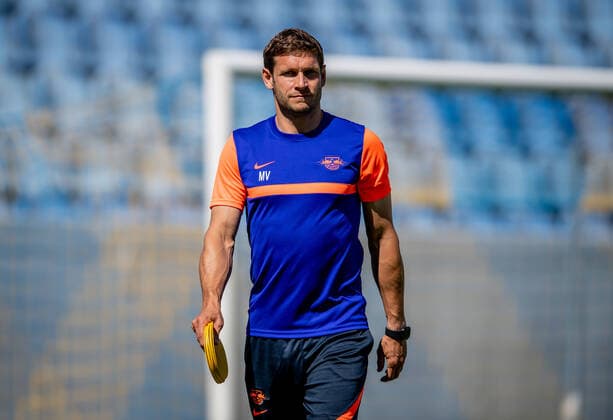 Leipzigs Co-Trainer Moritz Volz Training RB Leipzig Fussball UEFA Champions League 2019 20, Finals Lissabon 2020 14.08.2020, Estoril Lissabon (Portugal). CL Training RB Leipzig