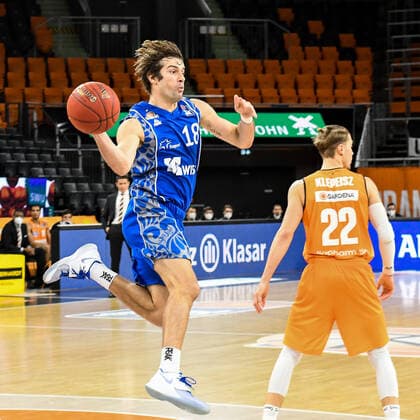 GER, BBL, ratiopharm ulm vs Fraport Skyliners 02.02.2021, ratiopharm arena, Neu-Ulm, GER, BBL, ratiopharm ulm vs Fraport Skyliners, im Bild Joe Rahon (Fraport, 18)