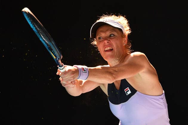 TENNIS GIPPSLAND TROPHY, Laura Siegemund of Germany in action during the womens singles Gippsland Trophy - WTA, Tennis Damen 500 match against Simona Halep of Romania at Melbourne Park in Melbourne, Wednesday, February 3, 2021. ( NO ARCHIVING, EDITORIAL USE ONLY, NO USE IN BOOKS WITHOUT CONSENT MELBOURNE VIC AUSTRALIA  Copyright: xJAMESxROSSx 20210203001517960001