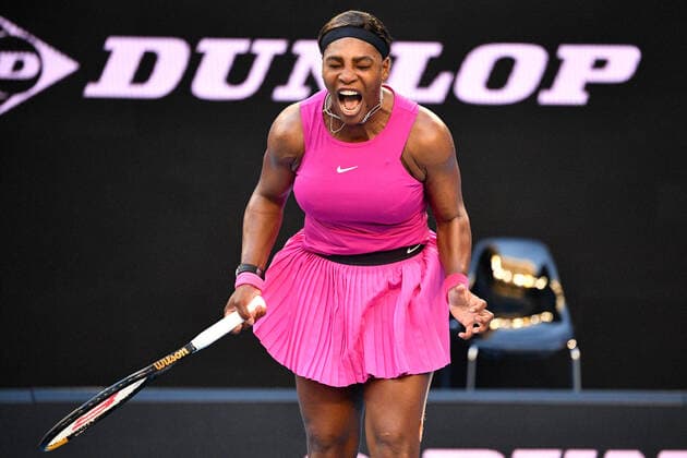 TENNIS YARRA VALLEY CLASSIC, Serena Williams of USA reacts during the Round three Yarra Valley Classic - WTA, Tennis Damen 500 match against Tsvetana Pironkova of Bulgaria at Melbourne Park in Melbourne, Wednesday, February 3, 2021. ( NO ARCHIVING, EDITORIAL USE ONLY, NO USE IN BOOKS WITHOUT CONSENT MELBOURNE VIC AUSTRALIA  Copyright: xJAMESxROSSx 20210203001517979397