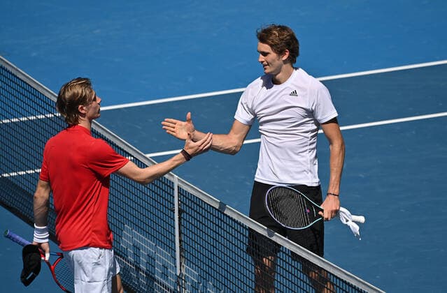 Australian Open 2021 ATP, Tennis Herren Cup Germany Canada Alexander Zverev , Germany and Denis Shapovalov , Canada