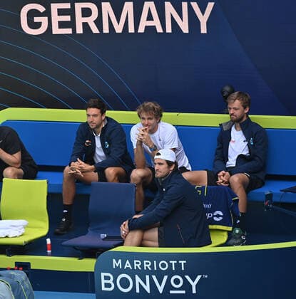 Australian Open 2021 ATP, Tennis Herren Cup Germany Canada German Team Alexander Zverev ,Andreas Mies,Kevin Krawietz and Jan-Lennard Struff , Germany and Team Captain Mischa Zverev