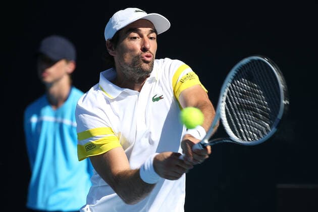 Jeremy Chardy, FRA, during 2021 Melbourne Summer Series ATP, Tennis Herren Cup (AO pre-tournaments) in Melbourne, 03 02 2021; -