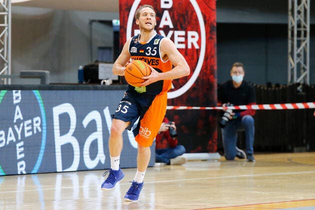 Leverkusen, Deutschland 03. Februar 2021: 2. BBL Pro A - 2020 2021 - Bayer Giants Leverkusen vs. Rostock Seawolves Brad Loesing (Rostock Seawolves) Ostermann-Arena Nordrhein Westfalen Copyright: xFotostandx xvanxderxVeldenx