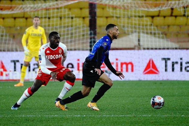 Fode Ballo Toure (AS Monaco) - Alexis Claude Maurice (OGC Nice) FOOTBALL : AS Monaco vs OGC Nice - Ligue 1 Uber Eats - Monaco - 03 02 2021 NorbertScanella PanoramiC 