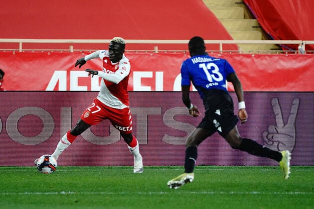 Krepin Diatta (AS Monaco) - Hassane Kamara (OGC Nice) FOOTBALL : AS Monaco vs OGC Nice - Ligue 1 Uber Eats - Monaco - 03 02 2021 NorbertScanella PanoramiC 