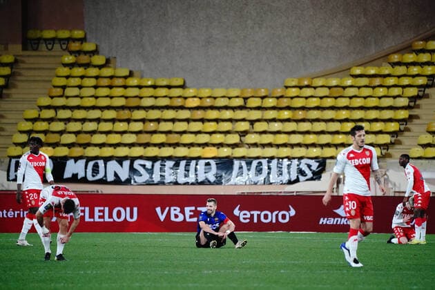 deception - Morgan Schneiderlion (OGC Nice) FOOTBALL : AS Monaco vs OGC Nice - Ligue 1 Uber Eats - Monaco - 03 02 2021 NorbertScanella PanoramiC 