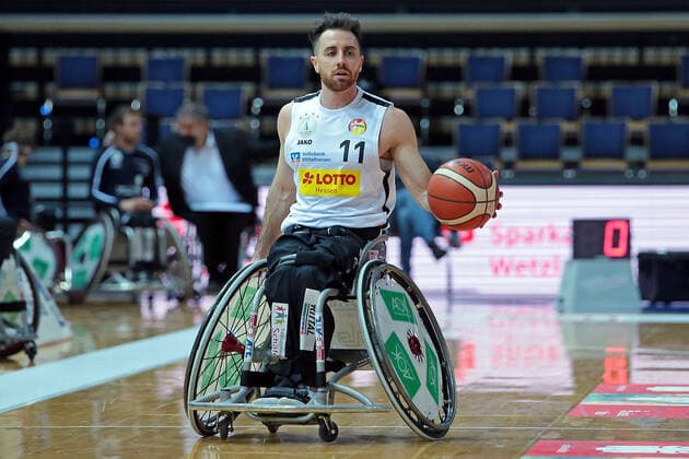 03.02.2021, xovx, Rollstuhlbasketball, 1. Bundesliga, RSV Lahn-Dill - Rhine River Rhinos Wiesbaden Steve Serio (RSV Lahn-Dill), Freisteller Wetzlar Rittal-Arena Hessen Deutschland (DE)