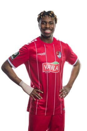 Türkgücü München Porträttermin2020 2021 Im Bild Maxime AWOUDJA (Tuerkguecue Türkgücü München, 15), 3.Liga, Porträttermin2020 2021. München Bezirkssportanlage Sportanlage Perlach-Nord Bayern Deutschland Copyright: Passion2Press MarkusxFischerx