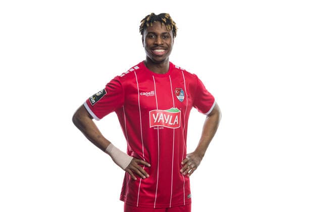 Türkgücü München Porträttermin2020 2021 Im Bild Maxime AWOUDJA (Tuerkguecue Türkgücü München, 15), 3.Liga, Porträttermin2020 2021. München Bezirkssportanlage Sportanlage Perlach-Nord Bayern Deutschland Copyright: Passion2Press MarkusxFischerx