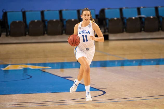LOS ANGELES, CA - JANUARY 29: UCLA Bruins forward Emily Bessoir (11) during an NCAA, College League, USA basketball game against the Arizona State Sun Devils on Friday, Jan. 29, 2021 in Los Angeles. (Photo by Kyusung Gong Icon Sportswire) COLLEGE BASKETBALL: JAN 29 Women s Arizona State at UCLA Icon4433