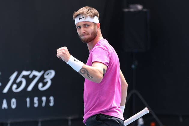 Corentin Moutet, FRA, during 2021 Melbourne Summer Series (AO pre-tournaments) in Melbourne, 05 02 2021; -