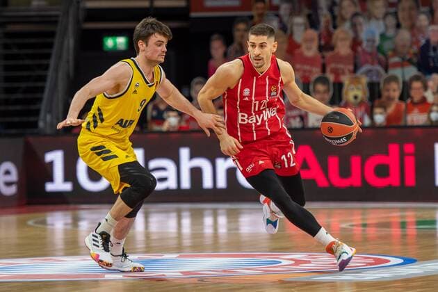 Jonas Mattisseck 9 (Alba Berlin), Diego Flaccadori 12 (FC Bayern), FC Bayern Basketball vs. Alba Berlin, EuroLeague, 05.02.2021 Muenchen Bayern Deutschland