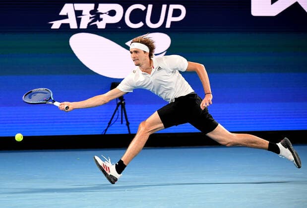 TENNIS ATP, Tennis Herren CUP, Alexander Zverev of Germany during the ATP Cup semi-final against Daniil Medvedev of Russia at Melbourne Park in Melbourne, Saturday, February 6, 2021 .( NO ARCHIVING, EDITORIAL USE ONLY, NO USE IN BOOKS WITHOUT CONSENT MELBOURNE VIC AUSTRALIA  Copyright: xDAVExHUNTx 20210206001518639604