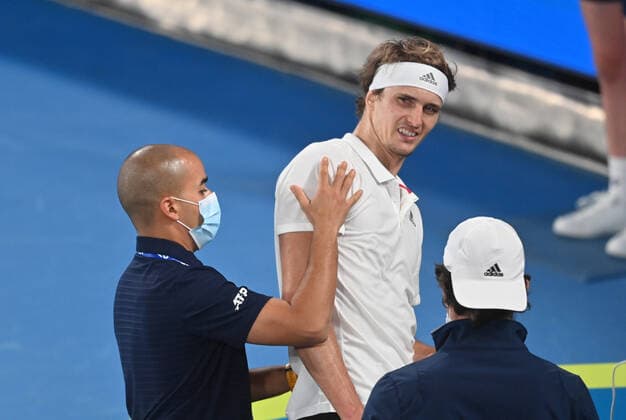Sport Bilder des Tages Australian Open 2021 ATP, Tennis Herren Cup Melbourne German Team Alexander Zverev , Germany