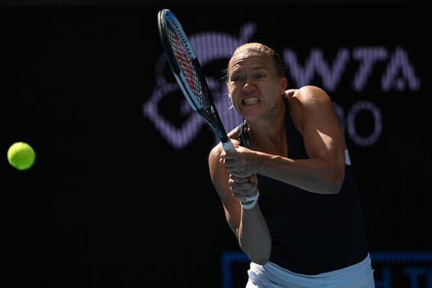 TENNIS GIPPSLAND TROPHY, Kaia Kanepi of Estonia in action during the semi finals of the Gippsland Trophy - WTA, Tennis Damen 500 match against Ekaterina Alexandrova of Russia at Melbourne Park in Melbourne, Saturday, February 6, 2021. ( NO ARCHIVING, EDITORIAL USE ONLY, NO USE IN BOOKS WITHOUT CONSENT MELBOURNE VIC AUSTRALIA  Copyright: xDEANxLEWINSx 20210206001518648980