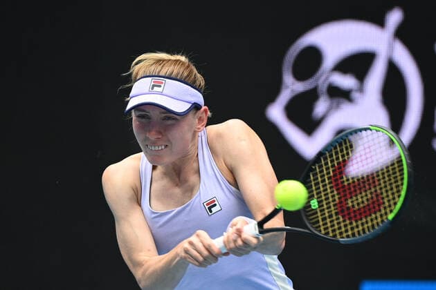 TENNIS GIPPSLAND TROPHY, Ekaterina Alexandrova of Russia in action during the semi finals of the Gippsland Trophy - WTA, Tennis Damen 500 match against Kaia Kanepi of Estonia at Melbourne Park in Melbourne, Saturday, February 6, 2021. ( NO ARCHIVING, EDITORIAL USE ONLY, NO USE IN BOOKS WITHOUT CONSENT MELBOURNE VIC AUSTRALIA  Copyright: xDEANxLEWINSx 20210206001518649329