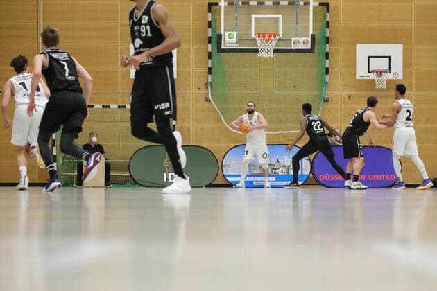 ProB Basketball Liga ART Giants Duesseldorf gegen WWU Baskets Muenster, 06.02.2021 Spielszene ProB Basketball Liga ART Giants Duesseldorf gegen WWU Baskets Muenster, 06.02.2021 Copyright: xBEAUTIFULxSPORTS KennyxBeelex
