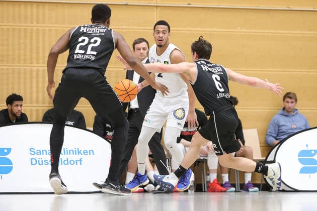 ProB Basketball Liga ART Giants Duesseldorf gegen WWU Baskets Muenster, 06.02.2021 Spielszene ProB Basketball Liga ART Giants Duesseldorf gegen WWU Baskets Muenster, 06.02.2021 Copyright: xBEAUTIFULxSPORTS KennyxBeelex
