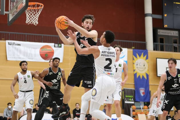 ProB Basketball Liga ART Giants Duesseldorf gegen WWU Baskets Muenster, 06.02.2021 Spielszene ProB Basketball Liga ART Giants Duesseldorf gegen WWU Baskets Muenster, 06.02.2021 Copyright: xBEAUTIFULxSPORTS KennyxBeelex