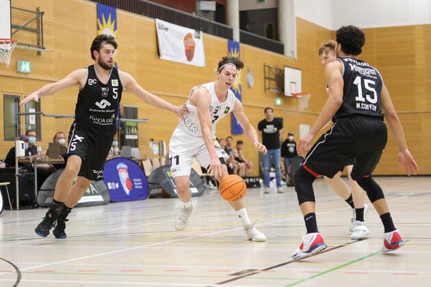 ProB Basketball Liga ART Giants Duesseldorf gegen WWU Baskets Muenster, 06.02.2021 Max Gebhardt ( 11) ProB Basketball Liga ART Giants Duesseldorf gegen WWU Baskets Muenster, 06.02.2021 Copyright: xBEAUTIFULxSPORTS KennyxBeelex